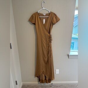 Baltic Born satin wrap gown